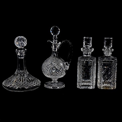 Lot 60A - Waterford Master Cutters claret jug, pair of decanters and ships decanter
