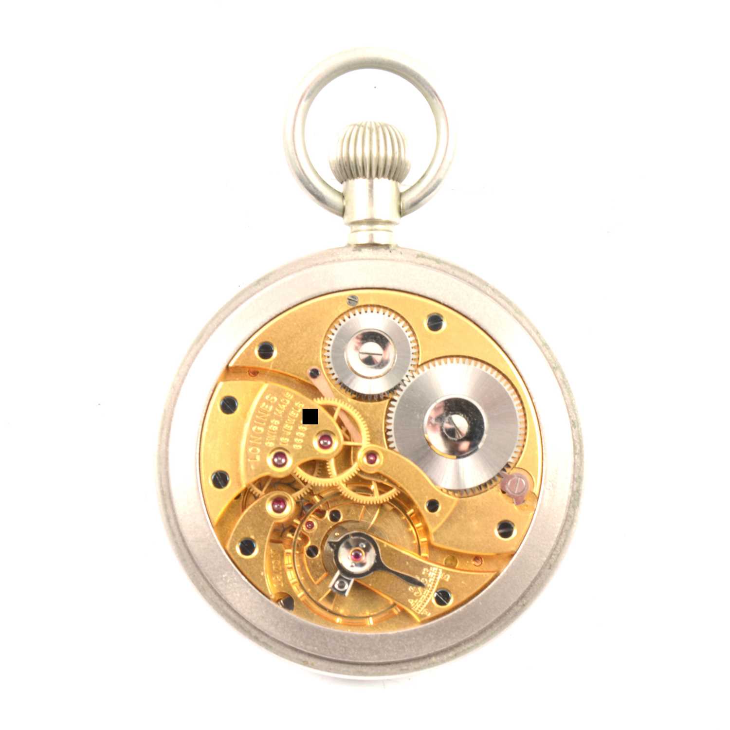 Lot 228 Longines military pocket watch, Navy issue,