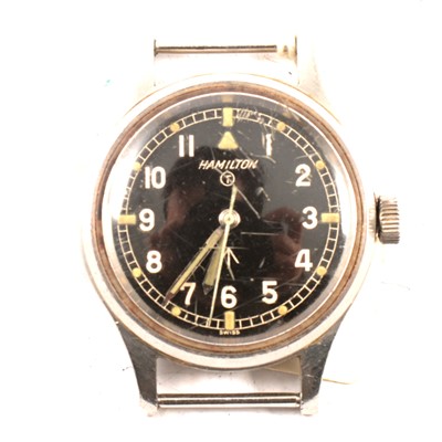 Lot 235 - Hamilton military wristwatch