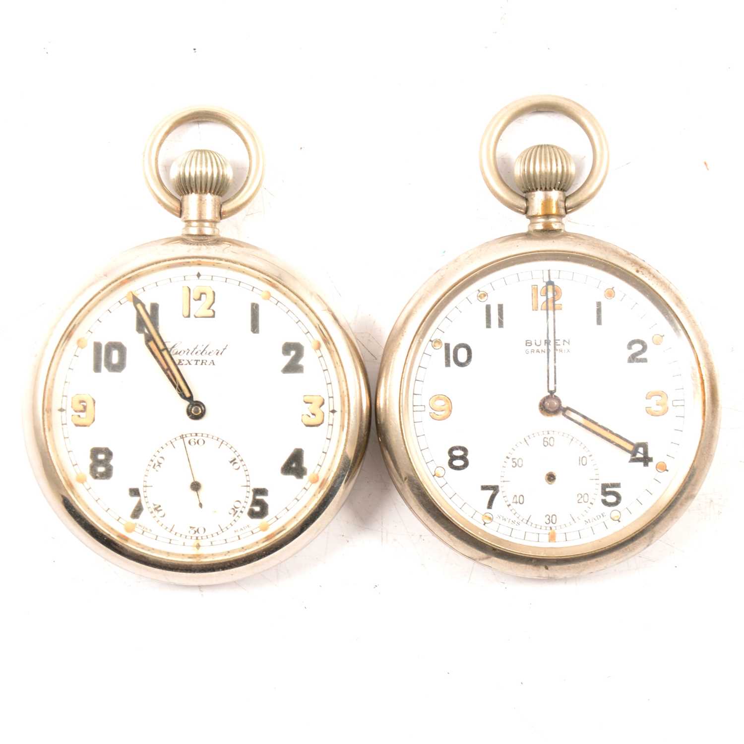 Lot 329 - Two military pocket watches