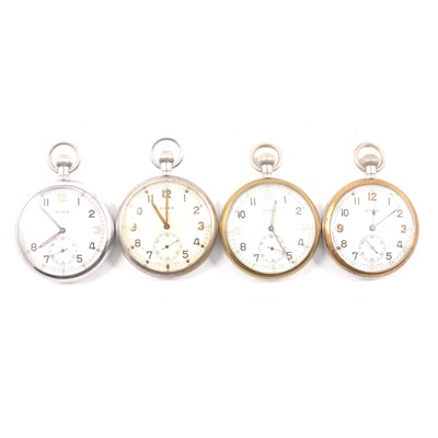 Lot 227 - Four Cyma military pocket watches