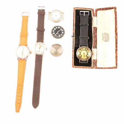 Lot 444 - Army Trade Pattern military wristwatch, and others