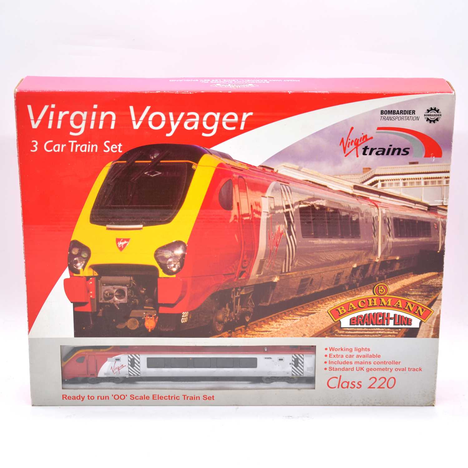 Lot 142 - Bachmann OO gauge model railway 'Virgin Voyager' class 220 set, boxed