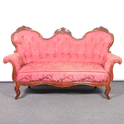 Lot 373 - Victorian mahogany framed settee