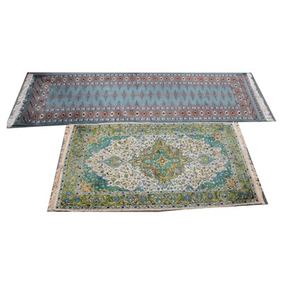 Lot 367 - Persian rug and a short runner