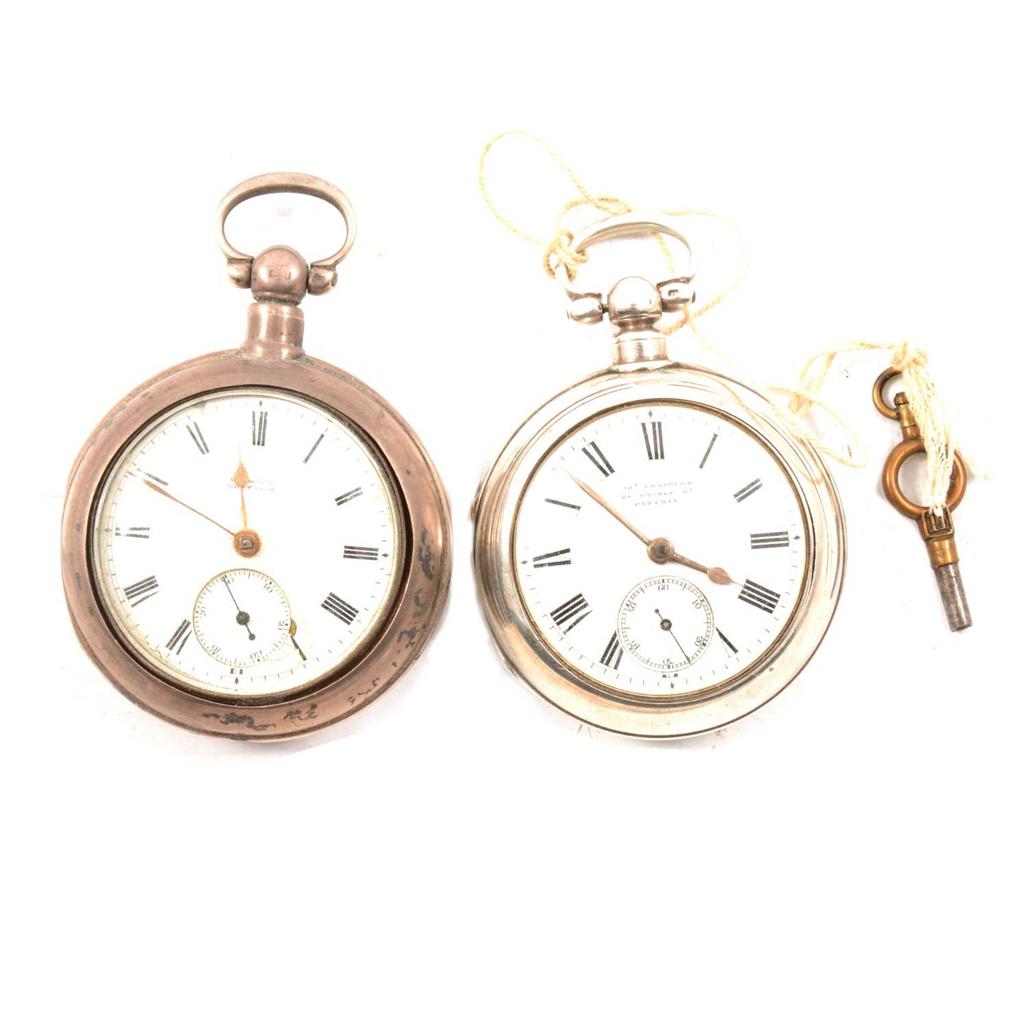 Lot 6 - Two silver pair cased pocket watches, Scottish makers