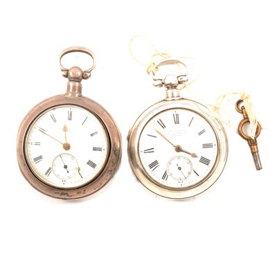Lot 6 - Two silver pair cased pocket watches, Scottish makers