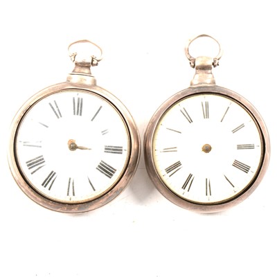 Lot 8 - Two silver pair cased pocket watches