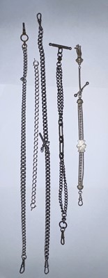 Lot 98 - Quantity of silver watch chains and cases