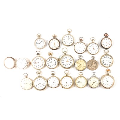 Lot 103 - Twenty silver plated cased open faced pocket watches