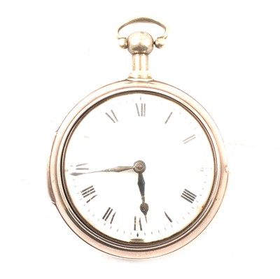 Lot 16 - Silver pair cased pocket watch, London 1811