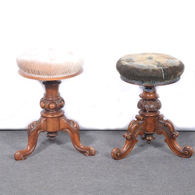 Lot 512 - Two Victorian piano stools