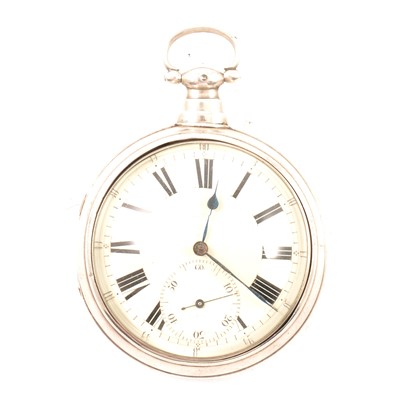 Lot 9 - Silver pair cased pocket watch, Chester 1821