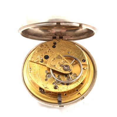 Lot 9 - Silver pair cased pocket watch, Chester 1821