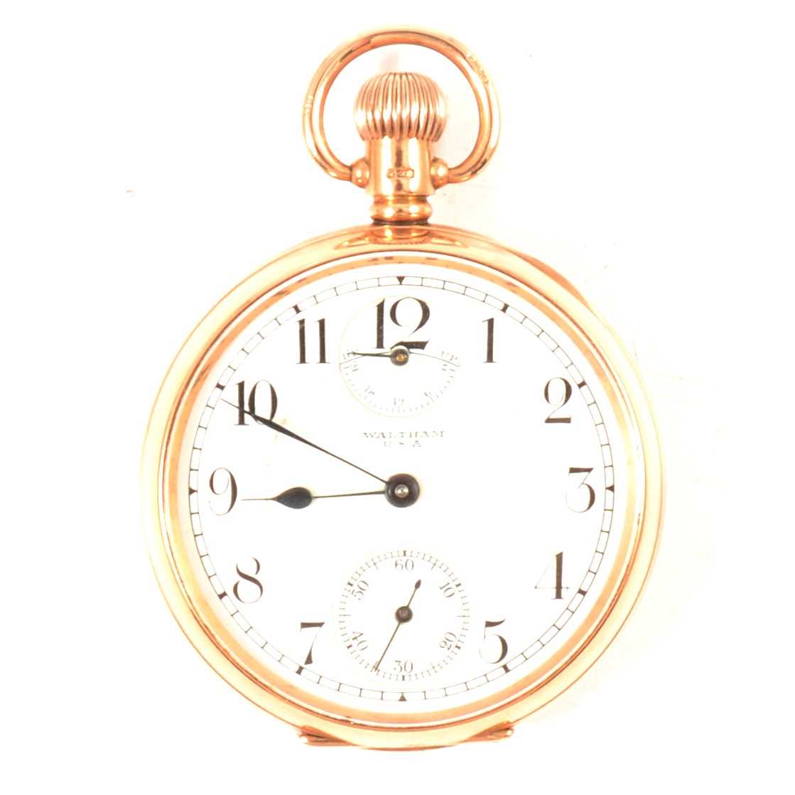 Lot 178 - 9ct gold open faced pocket watch, Birmingham