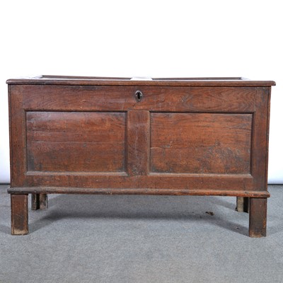 Lot 562 - Joined oak panelled coffer