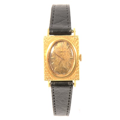 Lot 268 - Marvin 18k gold cased wristwatch