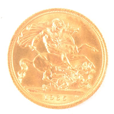 Lot 280 - A Gold Full Sovereign Coin, Elizabeth II 1965.