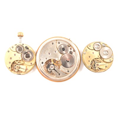 Lot 354 - Three vintage Omega watch movements with dials