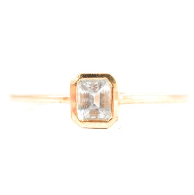 Lot 245 - Gemporia - an aquamarine ring.