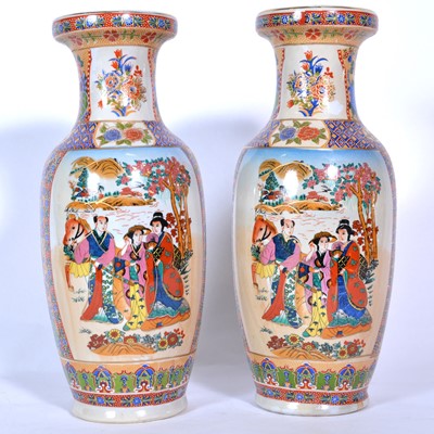 Lot 73 - A pair of modern Asian pottery vases