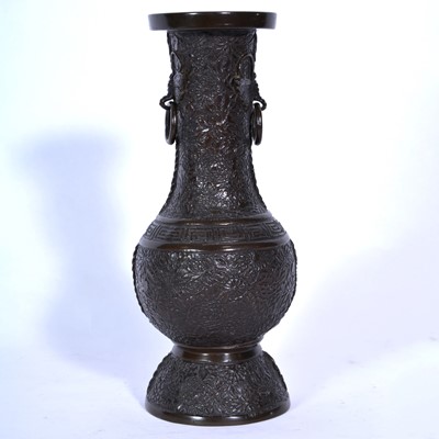 Lot 130 - A Japanese bronze vase