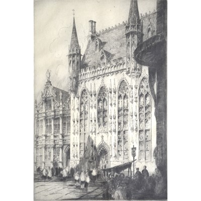 Lot 463 - Andrew Affleck, Hotel de Ville, Bruges, and another view of Utrecht