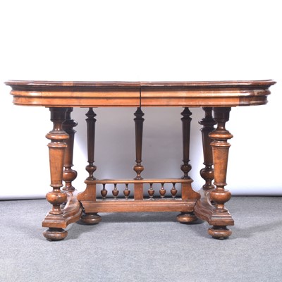 Lot 499 - French extending walnut dining table