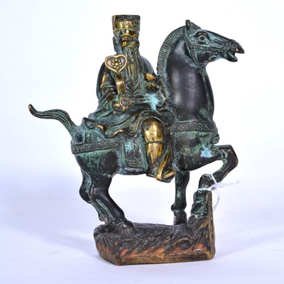 Lot 121 - Chinese metal equestrian figure