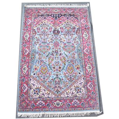 Lot 488 - Persian mixed silk rug