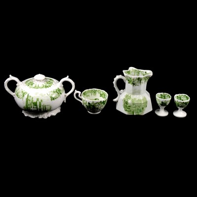 Lot 67 - Large quantity of Victorian teaware, inc Mason's Ironstone part teaservice for Queen's College, Cambridge