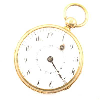 Lot 114 - French verge pocket watch movement, Musson & Bonna