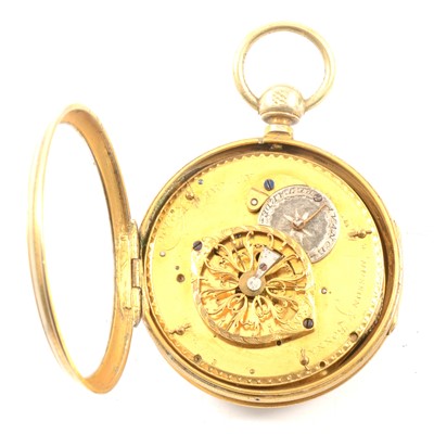 Lot 114 - French verge pocket watch movement, Musson & Bonna