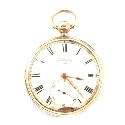 Lot 113 - Silver cased open faced pocket watch, McCabe, London