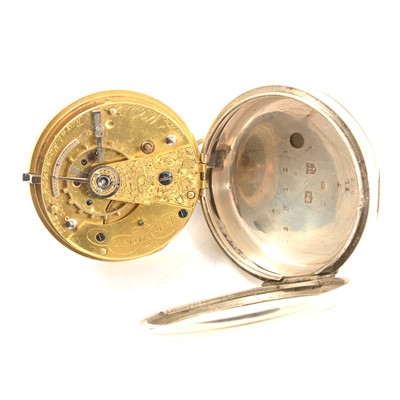 Lot 113 - Silver cased open faced pocket watch, McCabe, London
