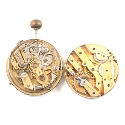 Lot 116 - Two pocket watch movements, (a.f.).