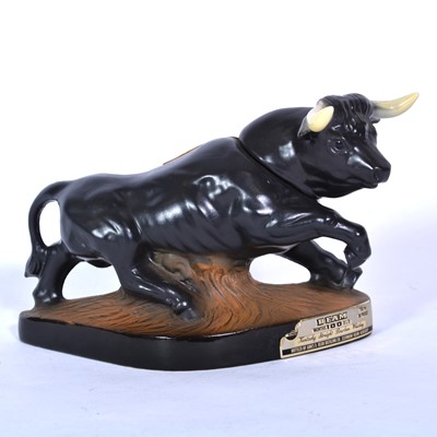 Lot 124 - James 'Jim' Beam Charging Bull Kentucky Straight Bourbon Whiskey decanter.