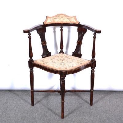 Lot 569 - Edwardian corner chair