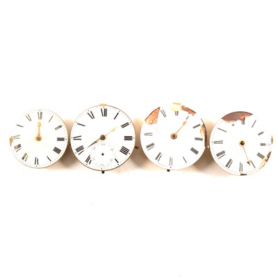 Lot 120 - Four verge pocket watch movements