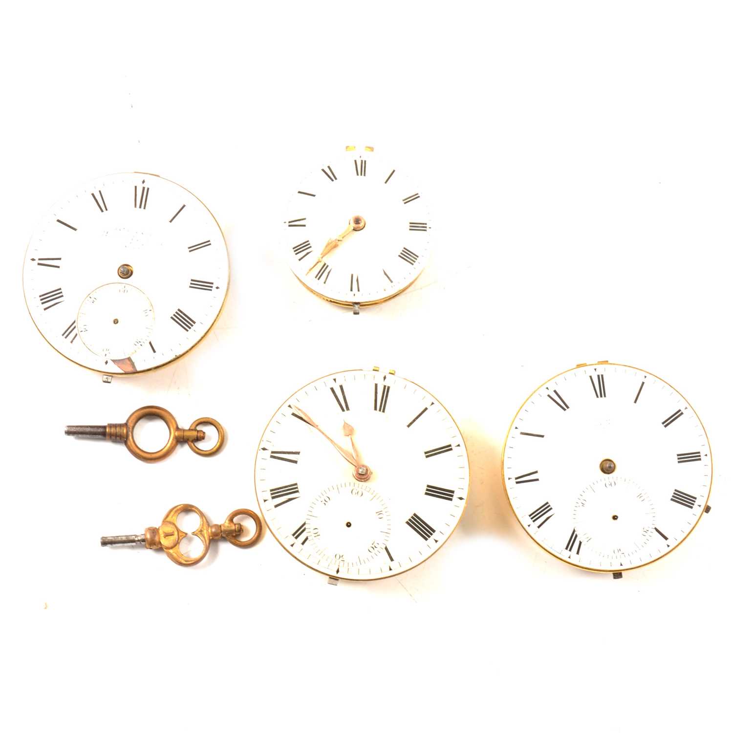 Lot 128 - Four pocket watch movements