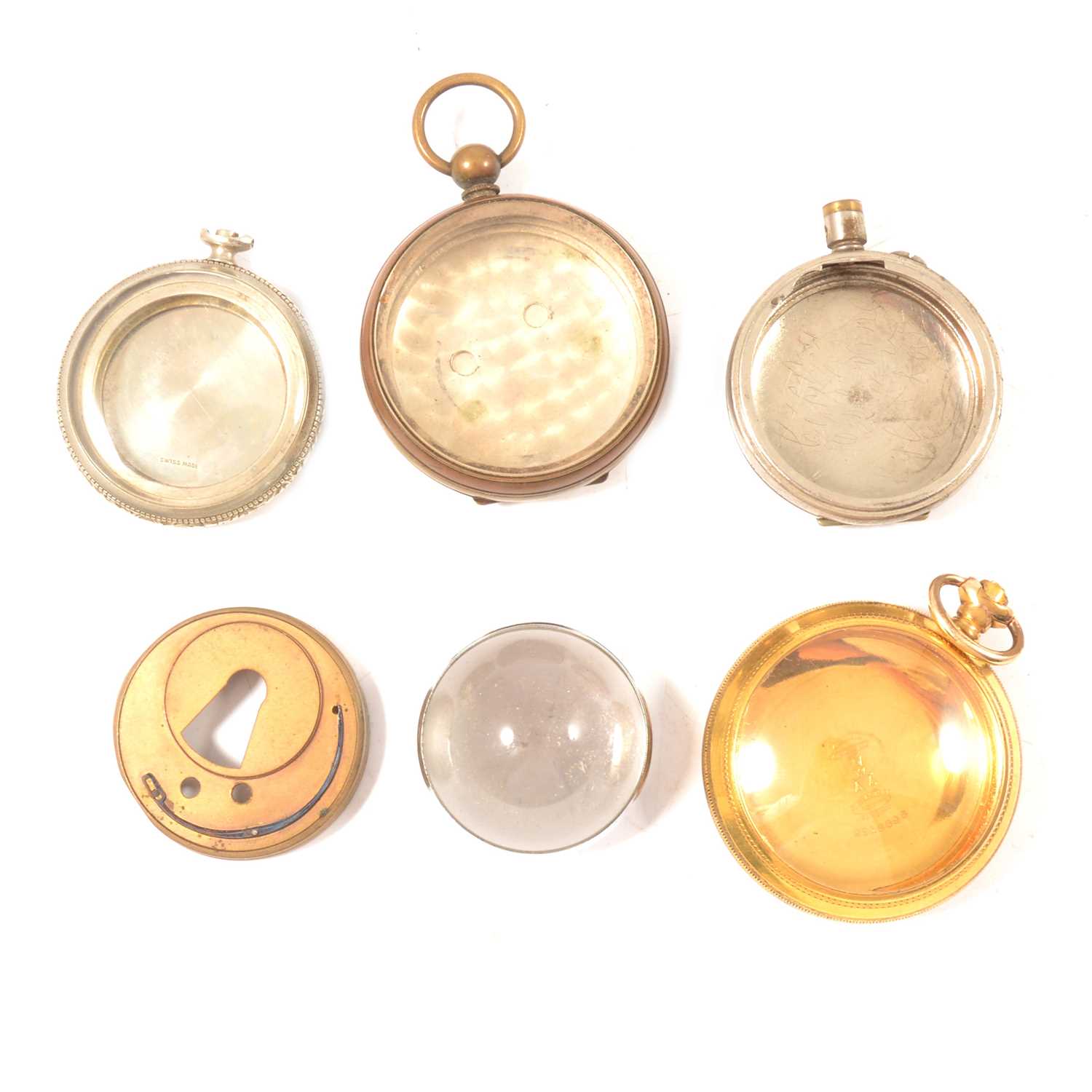 Lot 177 - Quantity of pocket watch case parts.