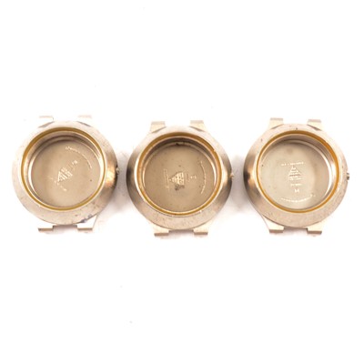 Lot 362 - Three Omgea F300 198.0008 watch cases with screw backs.