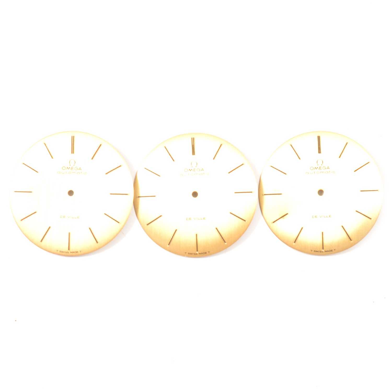 Lot 359 - Three Omega De Ville watch dials