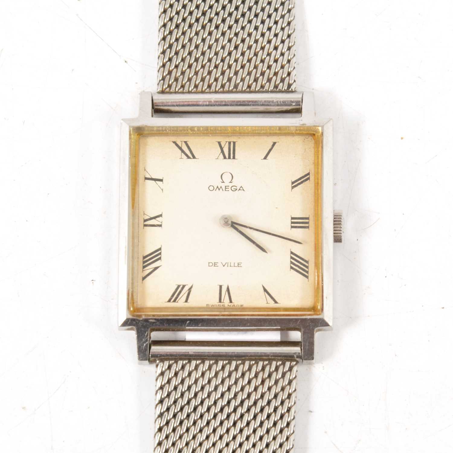 Lot 248 - Omega - a gentleman's stainless steel De Ville manual wind wristwatch.