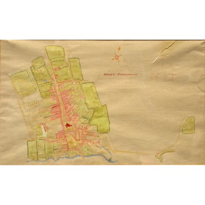 Lot 458 - Irene Lesley Maine, The Church of St Mary's Turville and a Map of Market Harborough.
