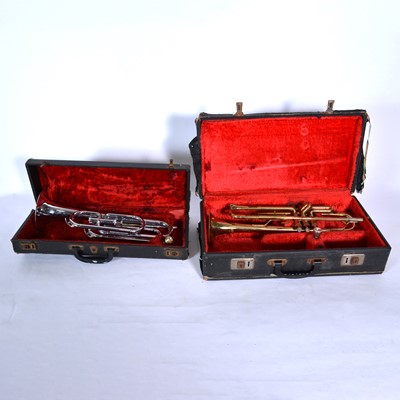 Lot 172 - Ludwig single valve bugle and a Zenith trumpet
