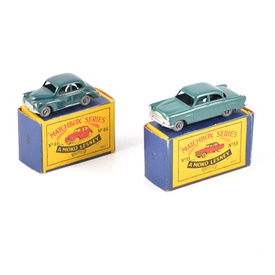 Lot 1091 - Matchbox Series die-cast models no.33 Ford Zodiac and no.46 Morris Minor