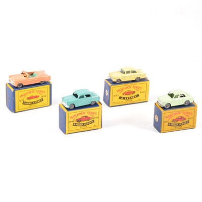 Lot 1098 - Four Matchbox Series die-cast models including no.45 Vauxhall Victor