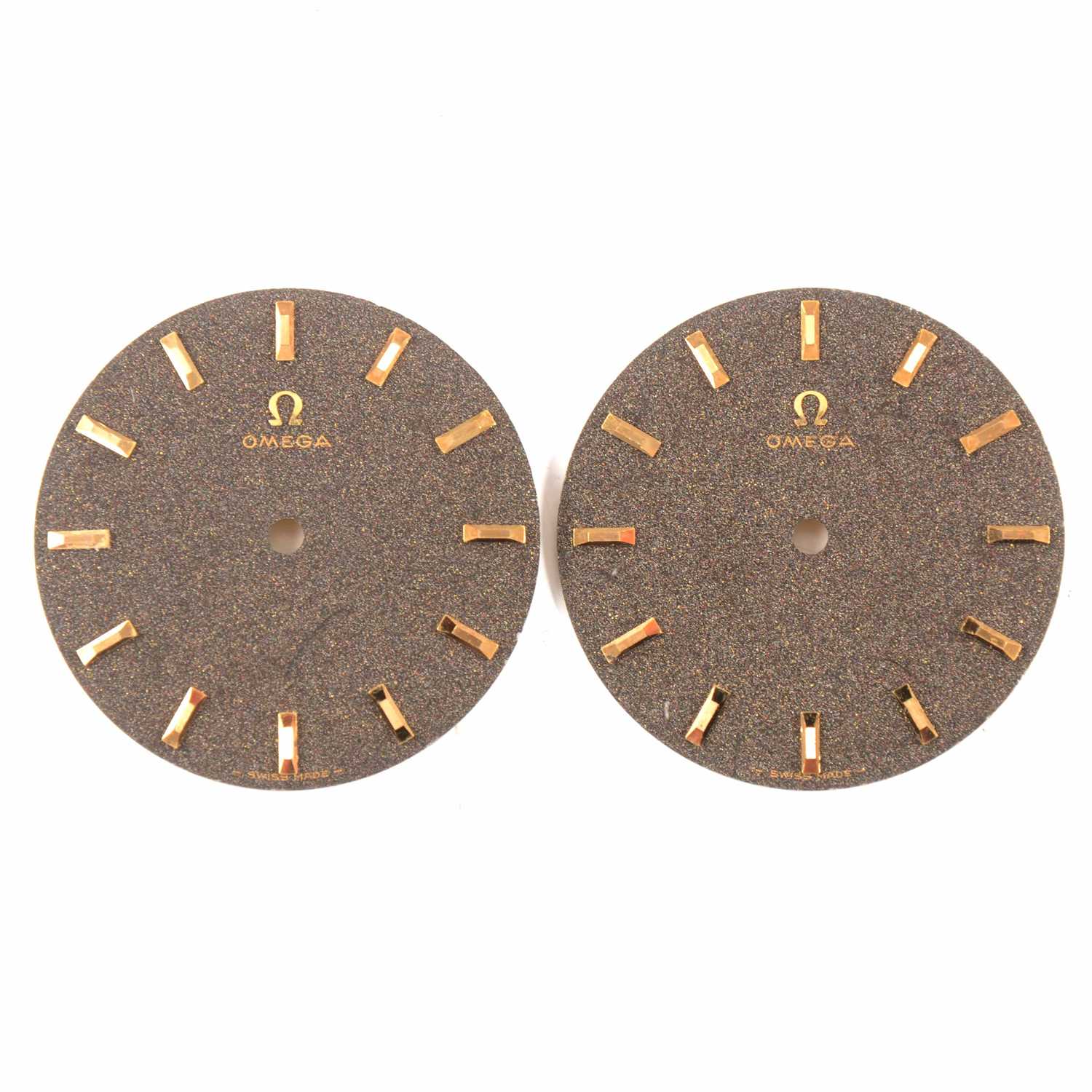 Lot 416 - Two Omega watch dials