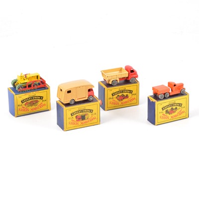 Lot 1100 - Matchbox Series die-cast models including no.18 Caterpillar Bulldozer